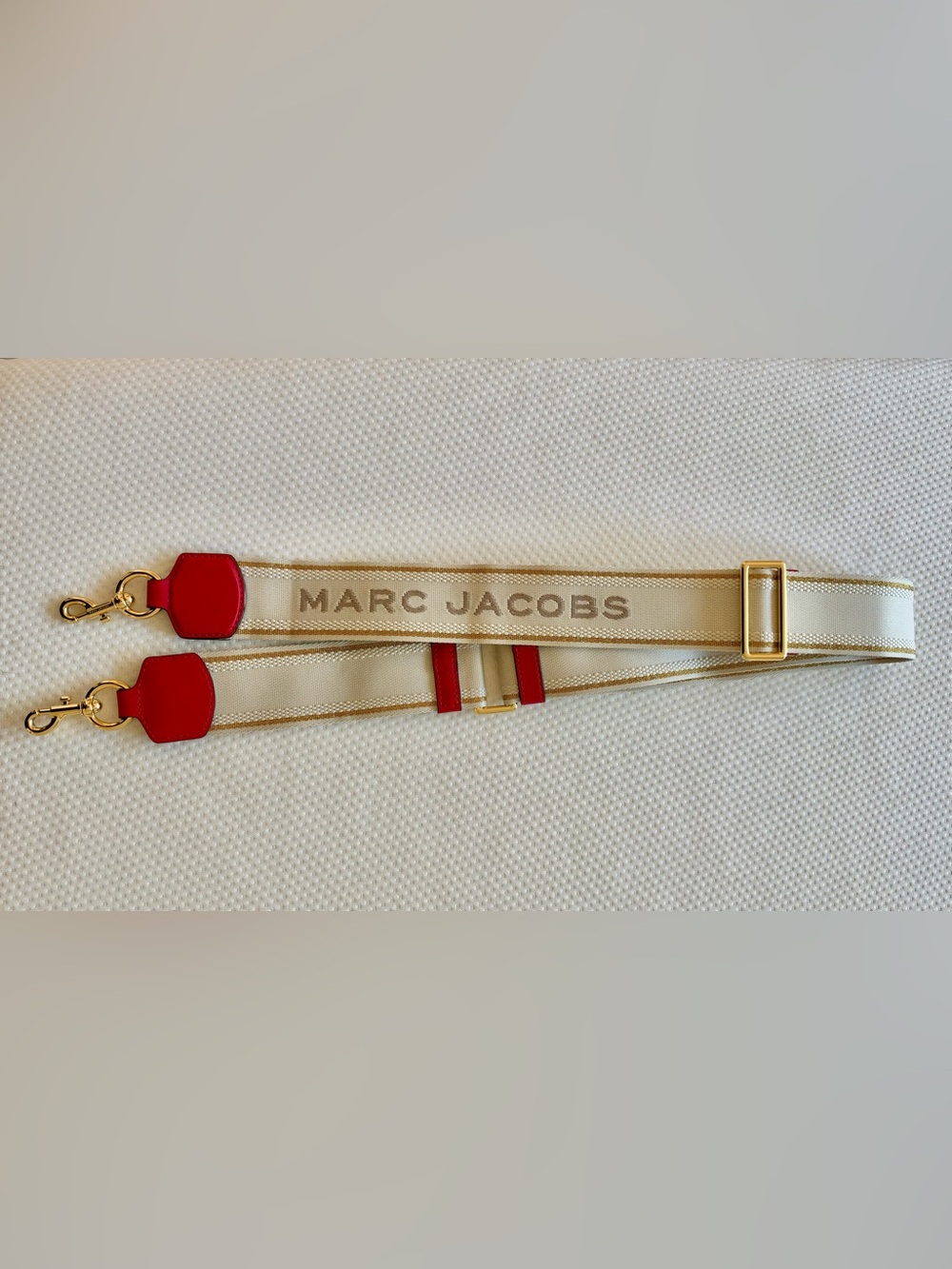 NWOT RARE Marc Jacobs Logo Webbing Strap (Strap Only, Adjustable)